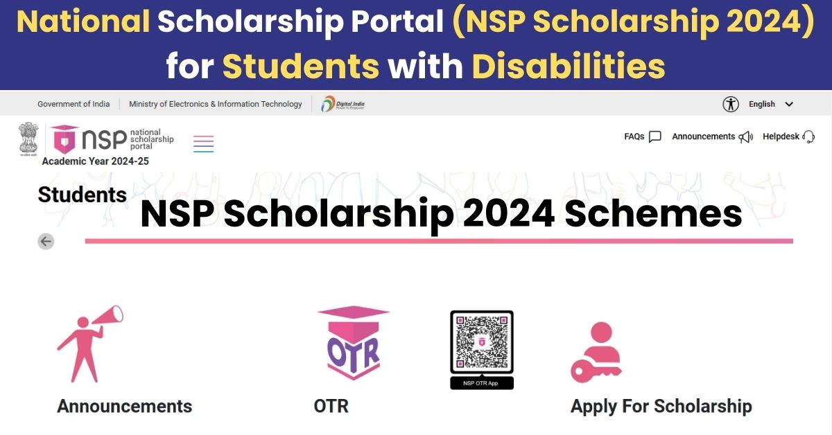 NSP Scholarship 2024 for Students with Disabilities